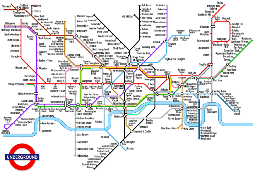 Plan du MÃ©tro de Londres